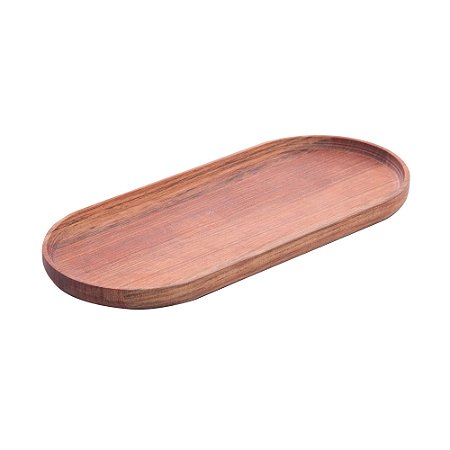 TRAVESSA DE MADEIRA JATOBÁ OVAL 30CM X 14CM X 2CM - WOLFF CRAFT