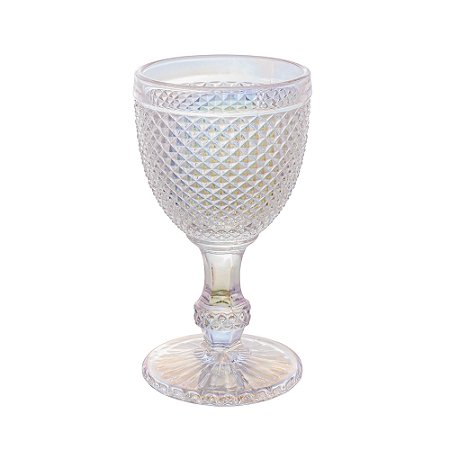 TAÇA DE ÁGUA DE VIDRO BICO DE JACA RAINBOW 300ML - WOLFF