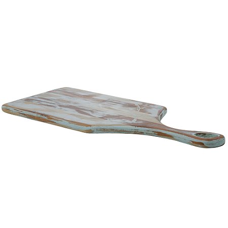 TÁBUA DE MADEIRA TECA NORONHA AZUL 60CM X 25CM X 2CM - WOLFF CRAFT