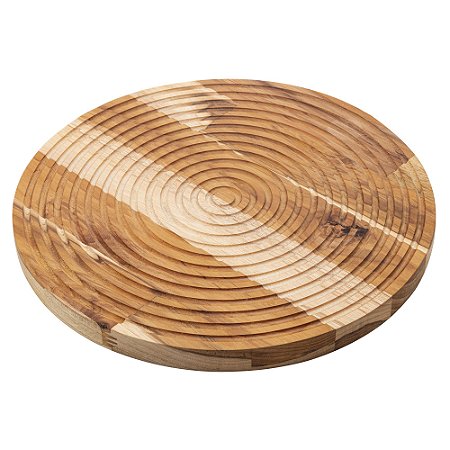 TÁBUA DE MADEIRA TECA 30CM X 30CM X 2CM - WOLFF CRAFT