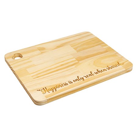 TÁBUA DE MADEIRA PINUS NAMORADOS 35CM X 28CM X 1,5CM - WOODART