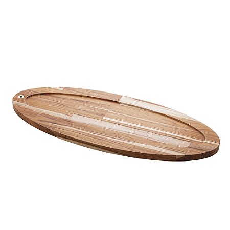 TÁBUA DE MADEIRA PARA PEIXE TECA 70CM X 28CM X 2CM - WOLFF CRAFT