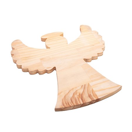 TÁBUA ANJO EM MADEIRA PINUS 30CM X 35CM X 1,5CM -  WOODART