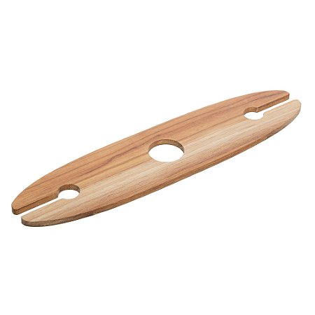SUPORTE PARA 2 TAÇAS DE MADEIRA TECA 30CM X 7,5CM X 1CM - WOLFF CRAFT