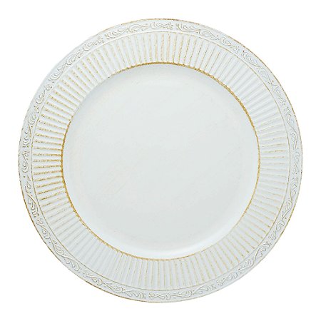 SOUSPLAT DE PLÁSTICO BRANCO 33CM X 2CM- WOLFF