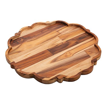 SOUSPLAT DE MADEIRA TECA 40CM - WOLFF CRAFT