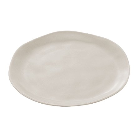 PRATO PARA SOBREMESA DE CERÂMICA ORGANIC CREME 20,5 CM - WOLFF