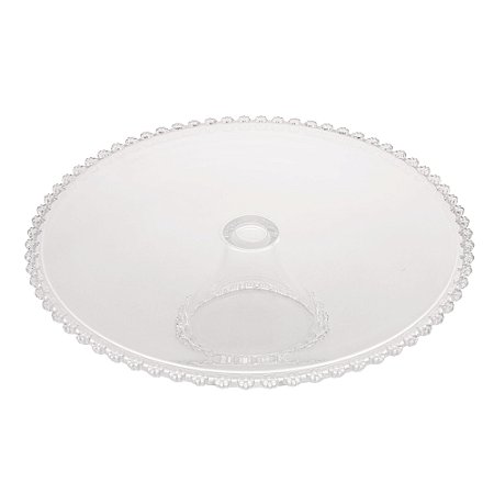 PRATO PARA BOLO DE CRISTAL COM PÉ DAISY 31,3CM X 10CM - WOLFF