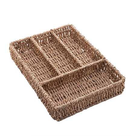 PORTA TALHERES DE SOBREMESA DE SISAL 30CM X 22CM X 5CM - WOLFF