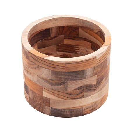 PORTA TALHERES DE MADEIRA TECA 15CM X 12CM - WOLFF CRAFT