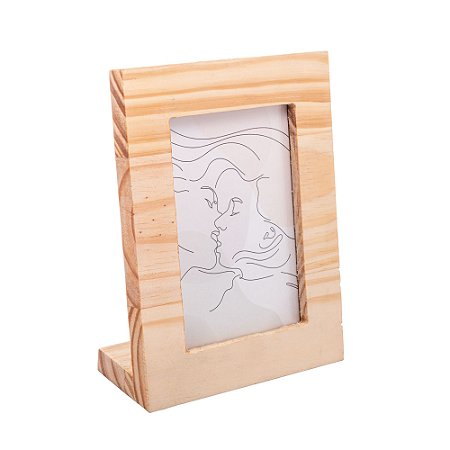 PORTA RETRATO DE MADEIRA 10CM X 15CM - WOODART