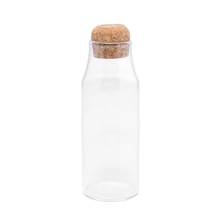 PORTA MANTIMENTO DE VIDRO BOROSSILICATO COM TAMPA ROLHA 820ML - WOLFF