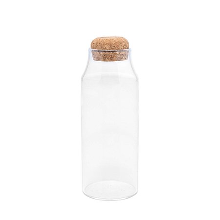 PORTA MANTIMENTO DE VIDRO BOROSSILICATO COM TAMPA ROLHA 390ML - WOLFF