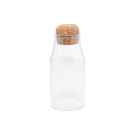 PORTA MANTIMENTO DE VIDRO BOROSSILICATO COM TAMPA ROLHA 250ML - WOLFF