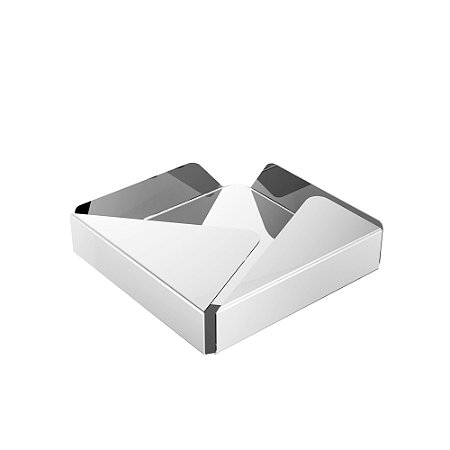 PORTA GUARDANAPOS DE AÇO INOX ORIGAMI 18CM X 18CM X 4,5CM - WOLFF