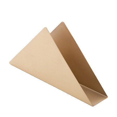 PORTA GUARDANAPOS DE AÇO INOX ESCOVADO DOURADO 19CM X 9,5CM - WOLFF