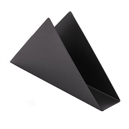PORTA GUARDANAPOS DE AÇO INOX ESCOVADO BLACK 19CM X 4,5CM X 8,5CM - WOLFF