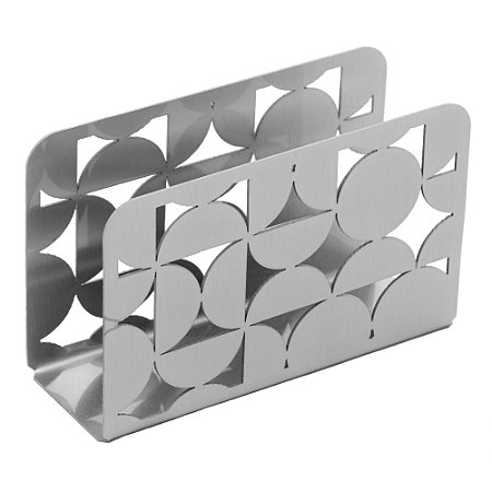 PORTA GUARDANAPOS DE AÇO INOX BAUHAUS 12CM X 4,5CM X 8CM - WOLFF