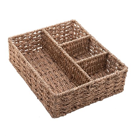 PORTA CONDIMENTOS E TEMPEROS DE SISAL 28CM X 23CM X 8CM - WOLFF