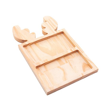 PETISQUEIRA RENA DE MADEIRA PINUS RETANGULAR 30CM X 28CM X 1,6CM - WOODART