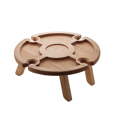 PETISQUEIRA DE MADEIRA COM SUPORTE PARA TAÇA TECA 37CM X 16CM - WOLFF CRAFT