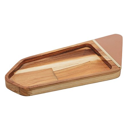 PETISQUEIRA DE MADEIRA COM FRISO TECA VERMONT TERRACOTA 29CM X 12CM X 2CM - WOLFF CRAFT