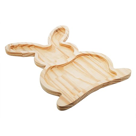 PETISQUEIRA DE MADEIRA COELHO EASTER PINUS 35CM X 25CM X 1,5CM - WOODART