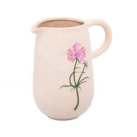 JARRO DECORATIVO DE CERÂMICA FLOR ROXA TRENTO 14,5M X 10CM X 15,5CM - WOLFF