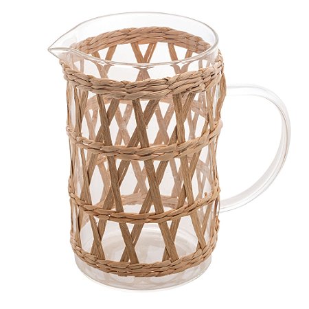JARRA DE VIDRO E FIBRA NATURAL 1L - WOLFF