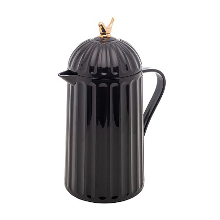 GARRAFA TÉRMICA DE PLÁSTICO BIRD PRETA 600ML - WOLFF