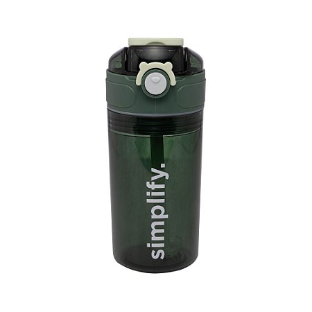 GARRAFA SQUEEZE DE POLICARBONATO COM PORTA SNACK VERDE 450ML - WOLFF