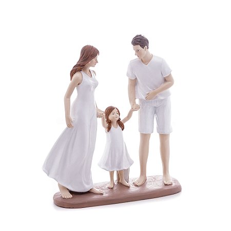 FIGURA DECORATIVA FAMÍLIA DE RESINA 21,5CM X 6CM X 24,5CM - WOLFF