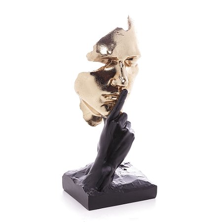 FIGURA DECORATIVA FACE DE RESINA 13CM X 11CM X 31CM - WOLFF