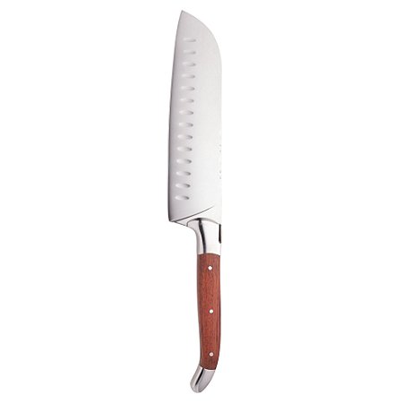 FACA SANTOKU COM CABO DE MADEIRA E AÇO INOX LAGUIOLE BY WOLFF 31,5CM - WOLFF
