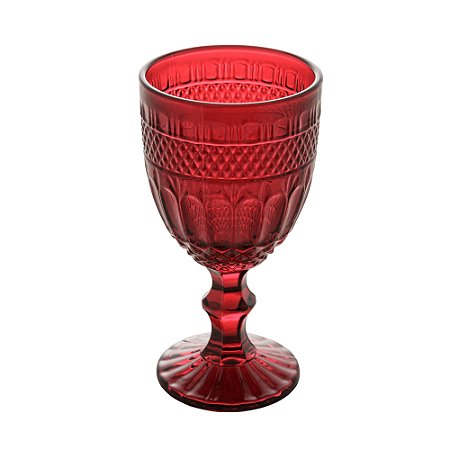 CONJUNTO 6 TAÇAS DE ÁGUA DE VIDRO BRAND VERMELHO 345ML - WOLFF