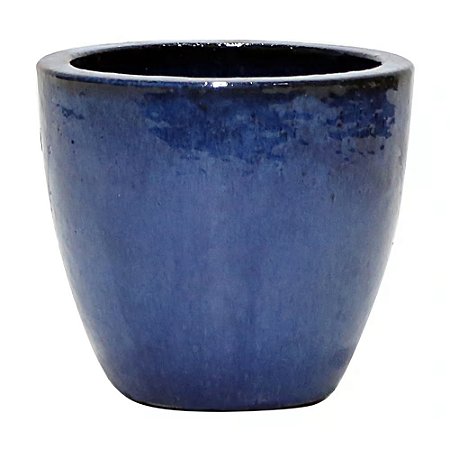 VASO VIETNAMITA DE TOQUIO CERAMICA IMPORTADO AZUL