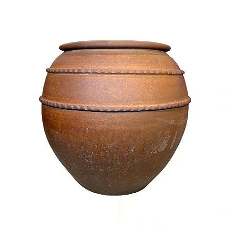 VASO VIETNAMITA DE CERAMICA IMPORTADO LISBOA BLACK CLAY D92XA82CM