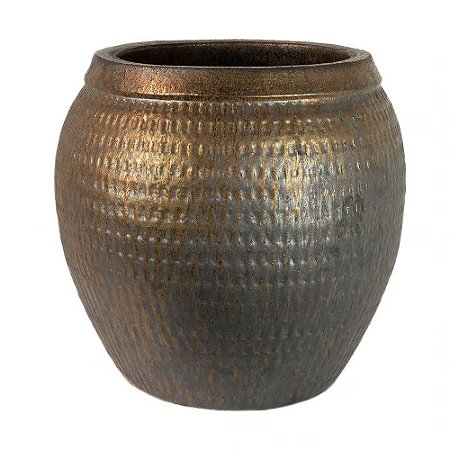 VASO VIETNAMITA DE CERAMICA IMPORTADO ISTAMBUL BRONZE D80XA80CM