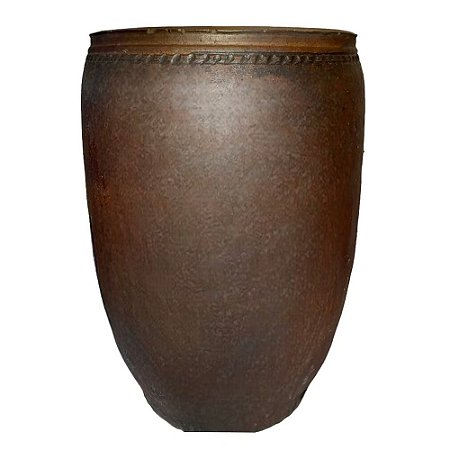 VASO VIETNAMITA DE CERAMICA IMPORTADO BRUXELAS BLACK CLAY D72XA106CM