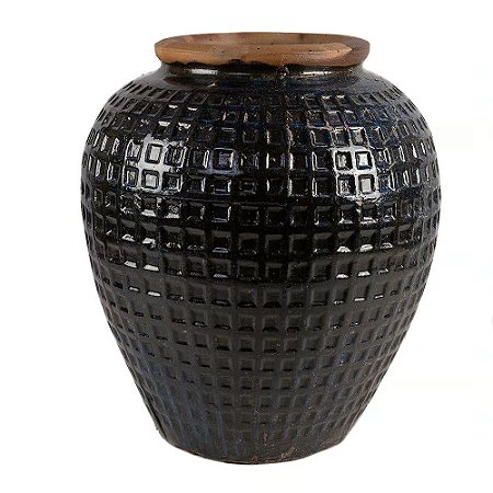 VASO RUSTICO DE INGLATERRA CERAMICA IMPORTADO AZUL 80CM
