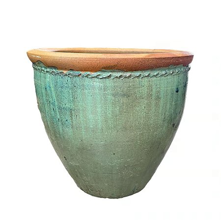VASO PREMIUM CERAMICA IMPORTADO MARROCOS VERDE D82XA68CM