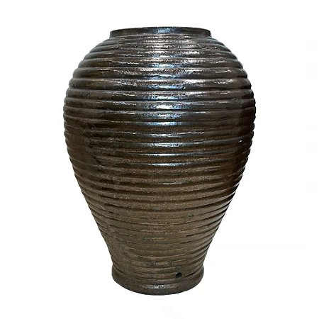 VASO PARA FONTE VIETNAMITA CERAMICA IMPORTADO PEQUIM GRAFITE D64XA86CM