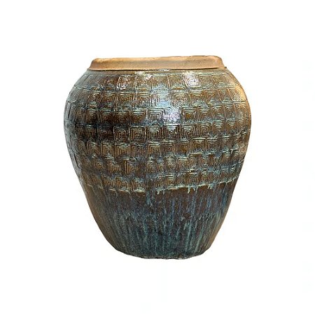 VASO RUSTICO DE CERAMICA IMPORTADO KYOTO MESCLADO D77XA83CM