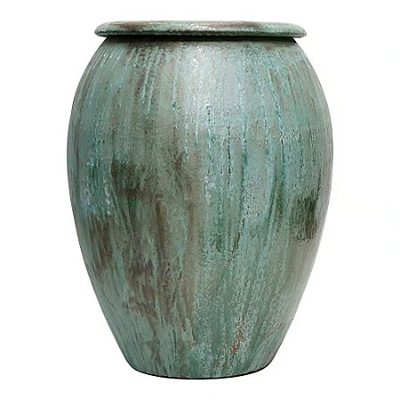 VASO VIETNAMITA DE CERAMICA IMPORTADO BANGKOK MUSGO D65XA87CM