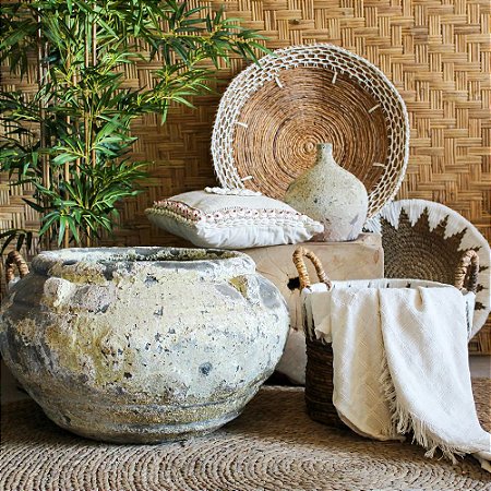 BACIA VIETNAMITA CERAMICA IMPORTADO BULGARIA ATLANTIS D65XA40CM