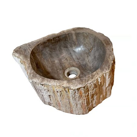 CUBA EM MADEIRA PETRIFICADA MESCLA CAFE BALI L37XA14XP32CM