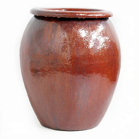 VASO VIETNAMITA DE CERAMICA IMPORTADO BANGKOK COBRE D65XD87CM