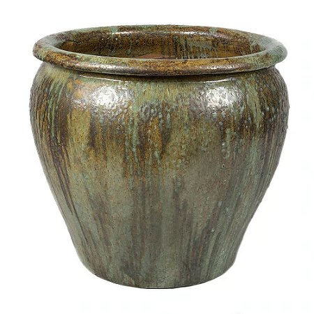 VASO VIETNAMITA DE CERAMICA IMPORTADO THAI MUSGO D72XA66CM