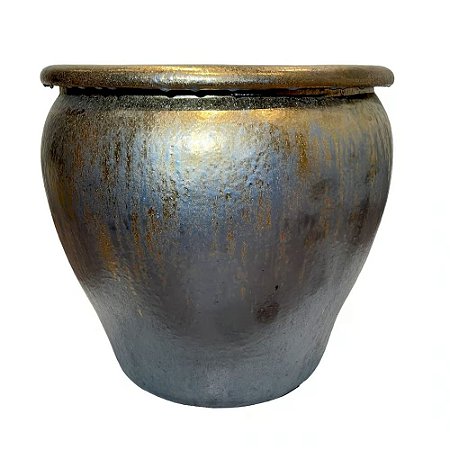 VASO VIETNAMITA DE CERAMICA IMPORTADO THAI BRONZE D72XA66CM