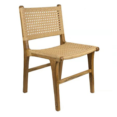CADEIRA ATALAIA MADEIRA COM RATTAN SINTETICO CRU